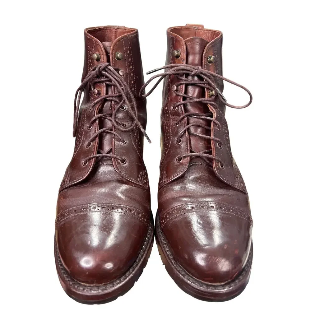 Allen Edmonds Men’s Hamilton Wide Burgundy Brogue Chukka Boot Size US 8 E